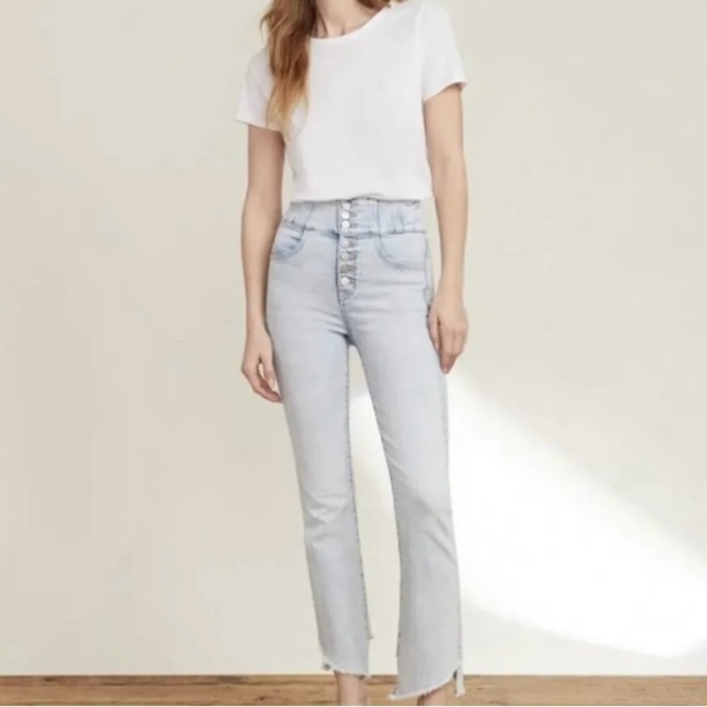 Veronica Beard Corset Extra High Rise Rare Split Hem style Jeans size 24 / 00